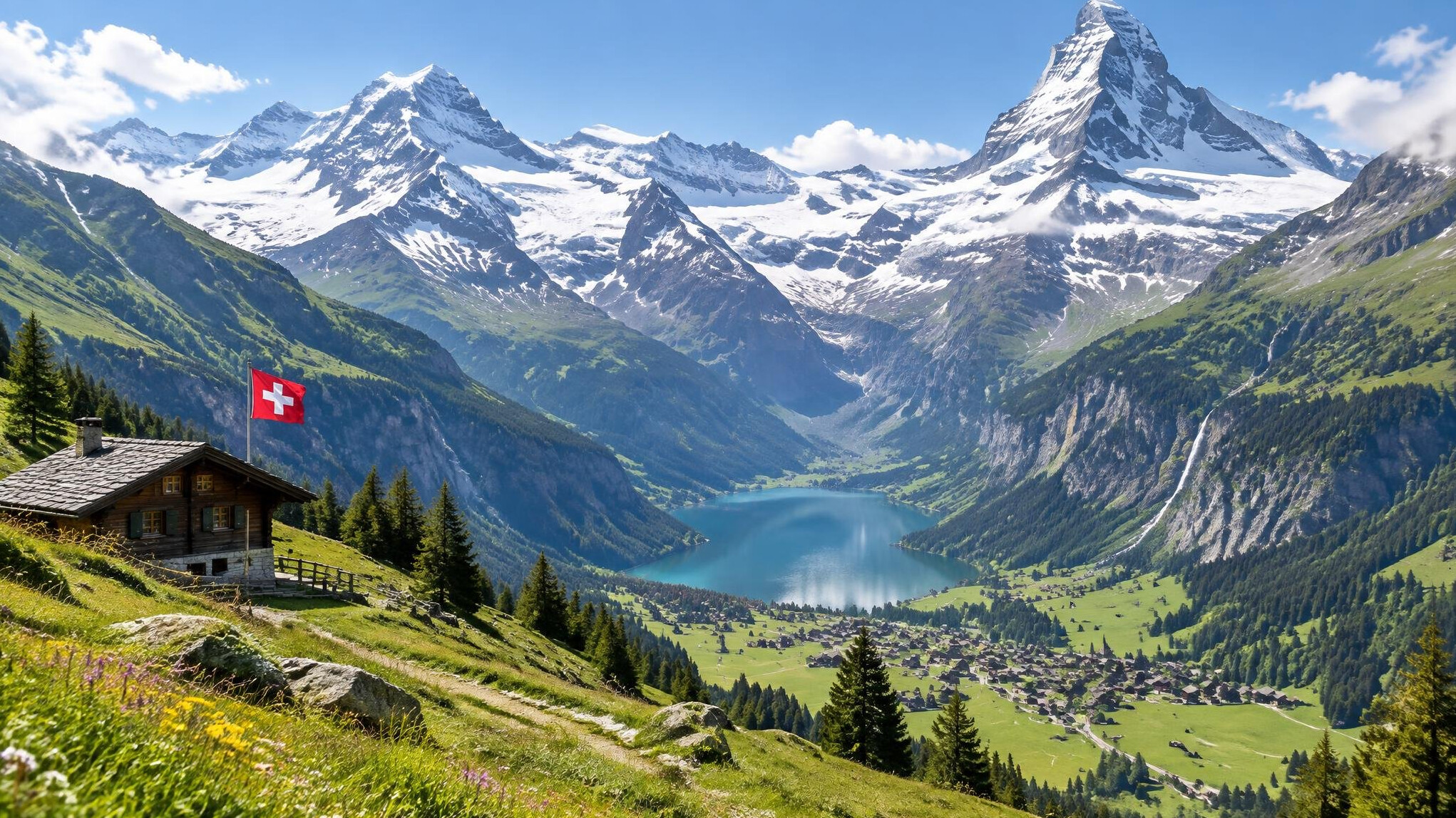 swiss alps landscape